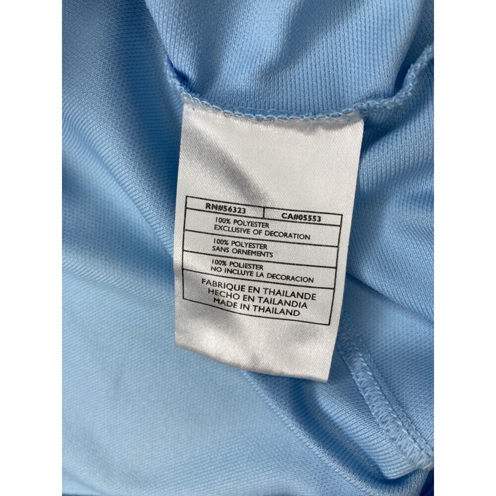 Nike Golf Top Women Medium Polo Light Blue Drifit Collared Short Sleeve FLAW - Picture 4 of 7